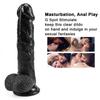 Schwarzer realistischer Dildo mit Saugnapf, großer Dildo, riesiger Erwachsener, G-Punkt, weiblicher Masturbator, flexible Dildos, realistischer Penis, Erotik
