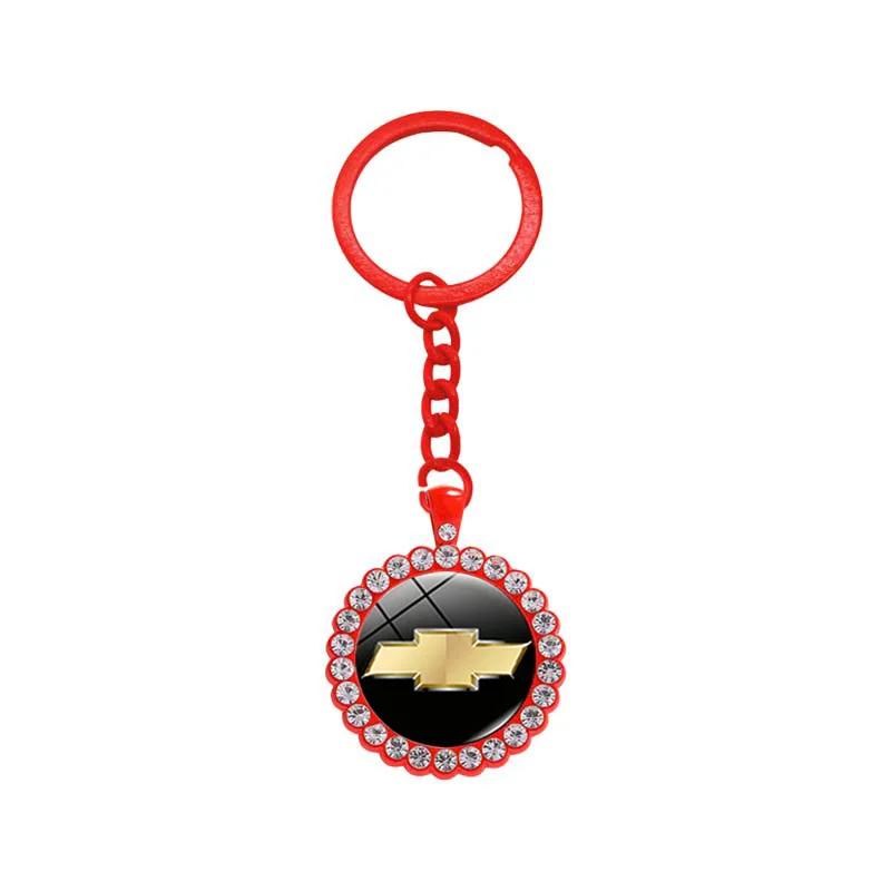 Llavero de Coche Color Caramelo Portallaves con Diamantes para Chevrolet Spark Aveo Captiva Blazer Matiz Cruze Malibu Sail Trax Tahoe