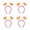 QX2E Cheerful Set Of 4pcs Team Spirit Headbands Headwears For Various Party Occasion