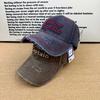 Simple and Old Washed Letter Embroidery Baseball Cap, Ripped Edging Cap, Men's and Women's Versatile Sun Hat