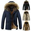 Men's Military Coat Thicken Warm Outwear Parka Hooded Jacket Outdoor Winter Fashion