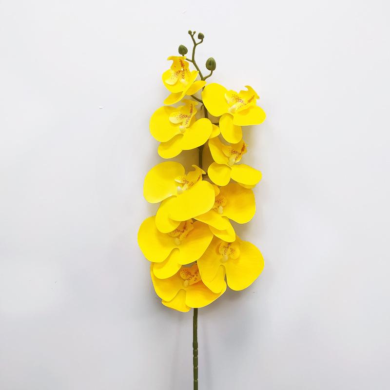 Simulated Phalaenopsis 3D printing 9-head film orchid indoor fake flower bouquet, decorative Phalaenopsis simulated flower