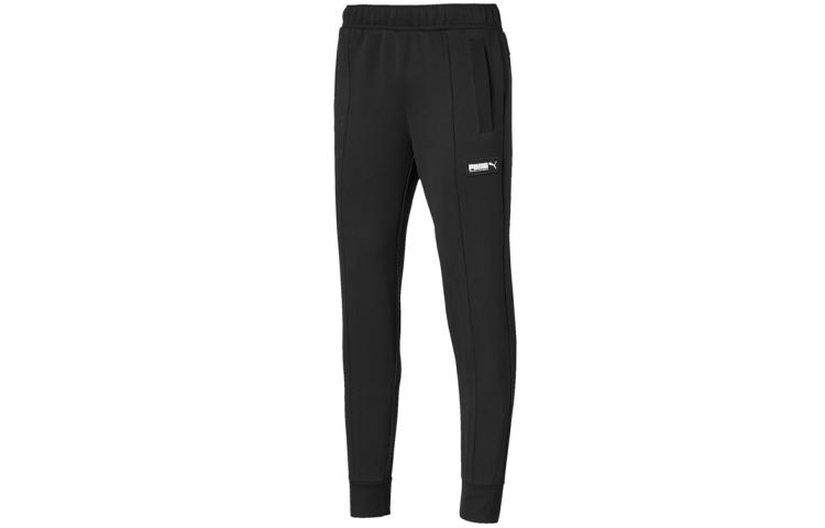 PUMA Knitted Sweatpants Men s Black Moderate Cuffed Pants 580172-01 M