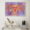 Feminist Girl Ovary Art Uterus Reproductive Sign Poster Ptint Pink Abstract Educate Canvas Painitng Living Mural Room Home Decor