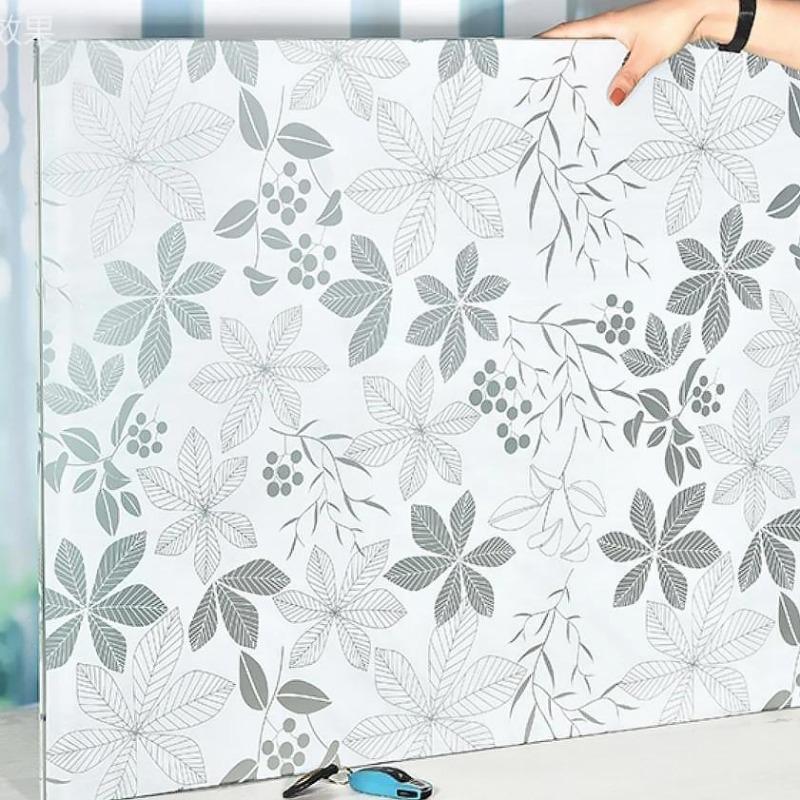 Frosted Window Film Privacy Stripe Patterns Self Adhesive Film Anti UV Stained Glass Vinyl Film for Home Office Decoration