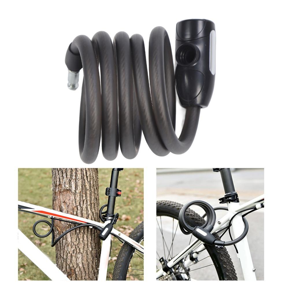 1.5 Meters Bike Lock Cable PVC,Steel Rope Bike Cable Durable Coiled Cable Lock  Scooter Locking