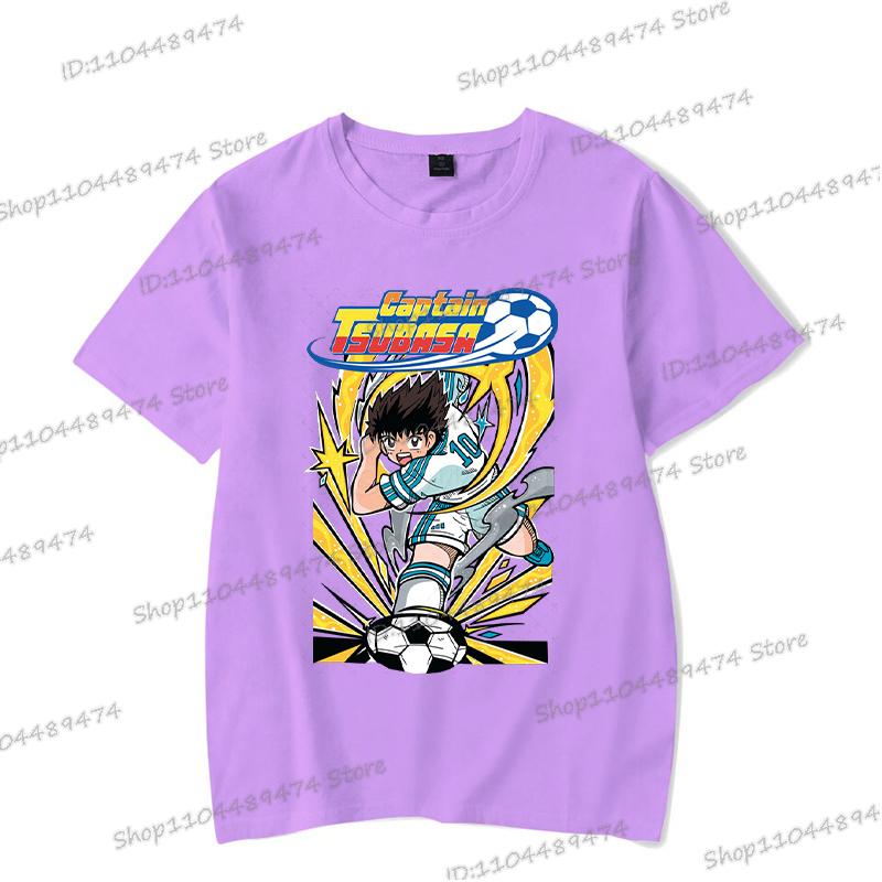 Comic Captain Tsubasa T-shirt Hip Hop Football Lover Gifts Short Sleeve T Shirt Cartoon Fashion Men Women Anime Streetwear