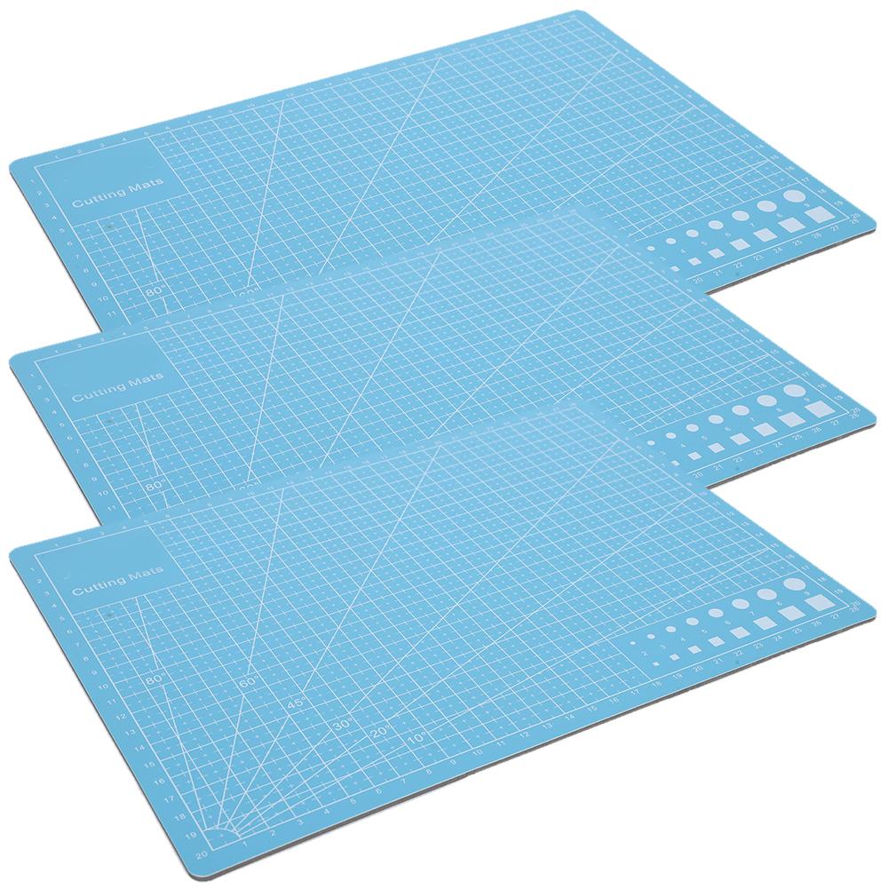 3 Peças Base de Corte A4 Modelo Feito à Mão Almofada de Corte Papel Carimbo de Borracha Gravação Placa com Escala