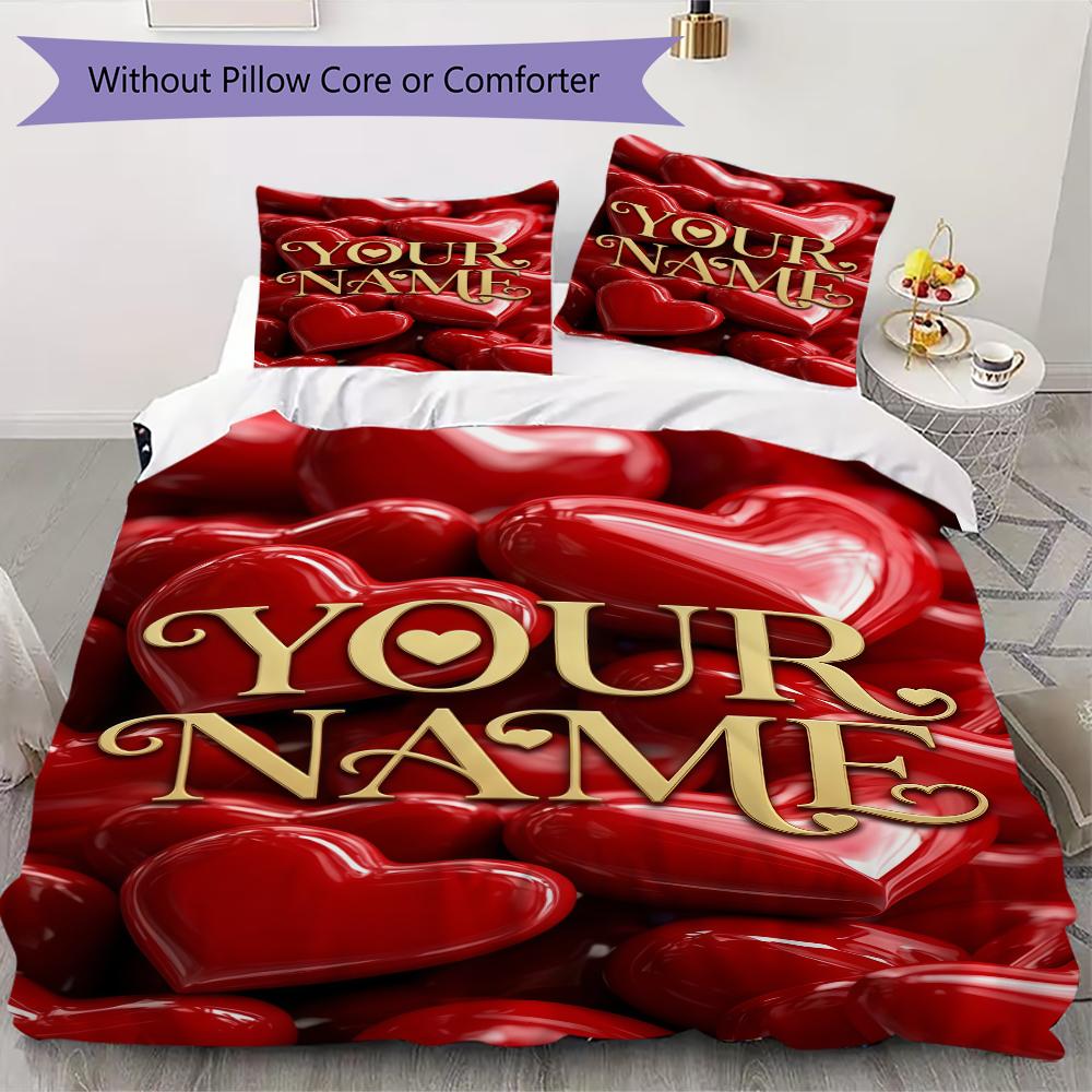 Custom Name Elegant Butterfly Lace Bedding,Quilt Set Quilt Cover Pillowcase Home Birthday Gift(1 * Duvet Cover + 2 * Pillowcase, Without Core)_lx
