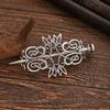 1pc Retro Metal Flower Leaf Wrapped Hairpin Niche Celtic Pattern Hairpin Medieval Style Retro Party Personalized Headwear