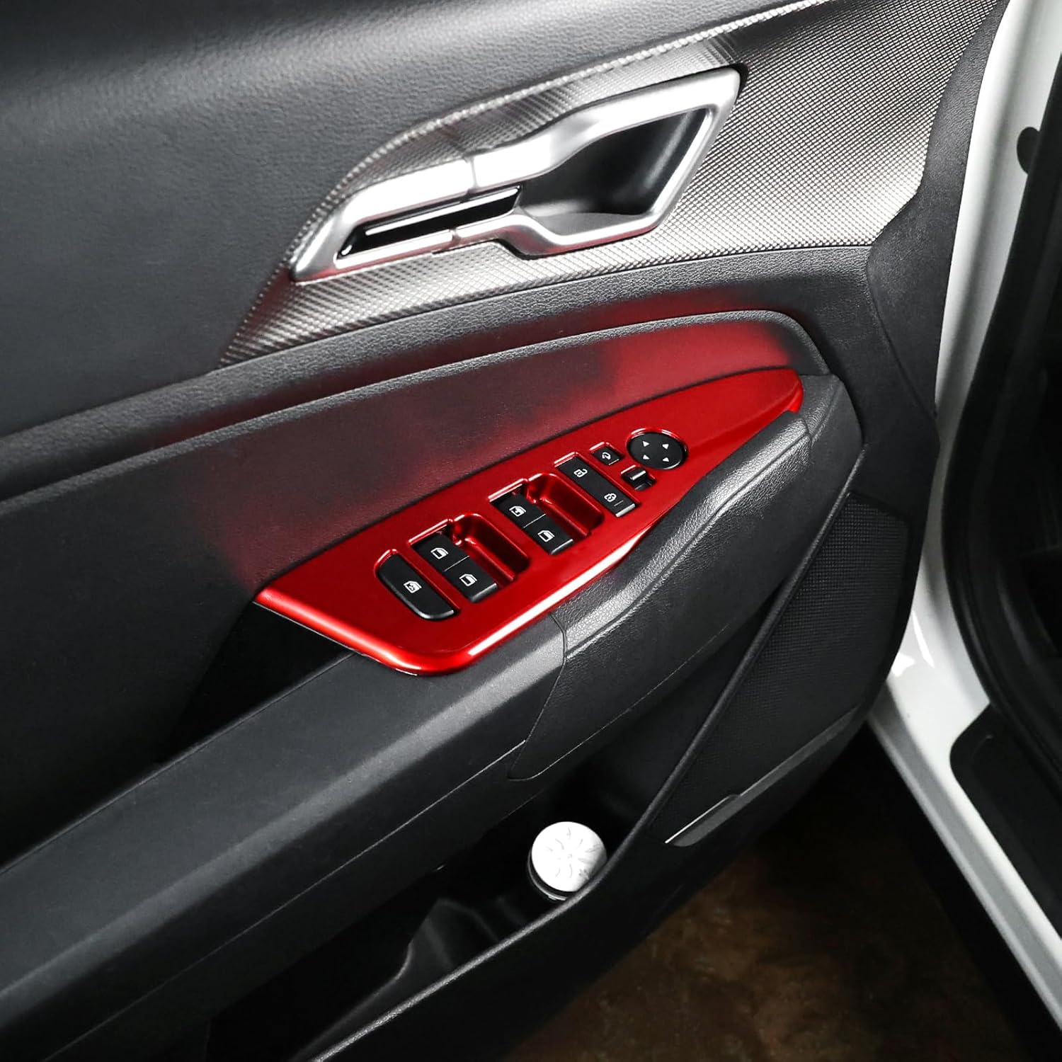 

YOUTOOCAR Door Lock Switch Covers Compatible with Kia Sportage 2023-2025 Accessories (Wood Grain) красный