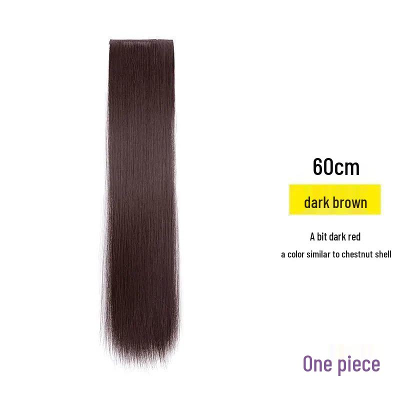 Women's Invisible Seamless Hand-Knitted Long Straight Hair Extension Set - Increases Volume, Lightweight, Natural Look