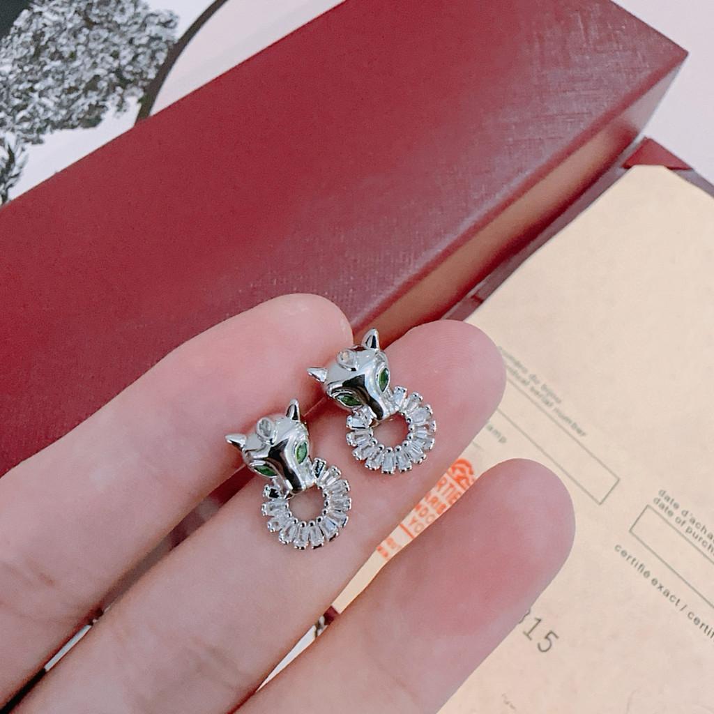 

Серьги в виде головы леопарда, изготовленные из V-образного металла, инкрустированного бриллиантами, высококачественные ювелирные подарки для повседневной носки, ручной работы, без ограничений для мужчин и женщин