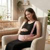 Maternity Support Belt, Adjustable Pregnancy Belly Band with Breathable Mesh, Prenatal Abdominal Support Belt with Hook and Loop Closure