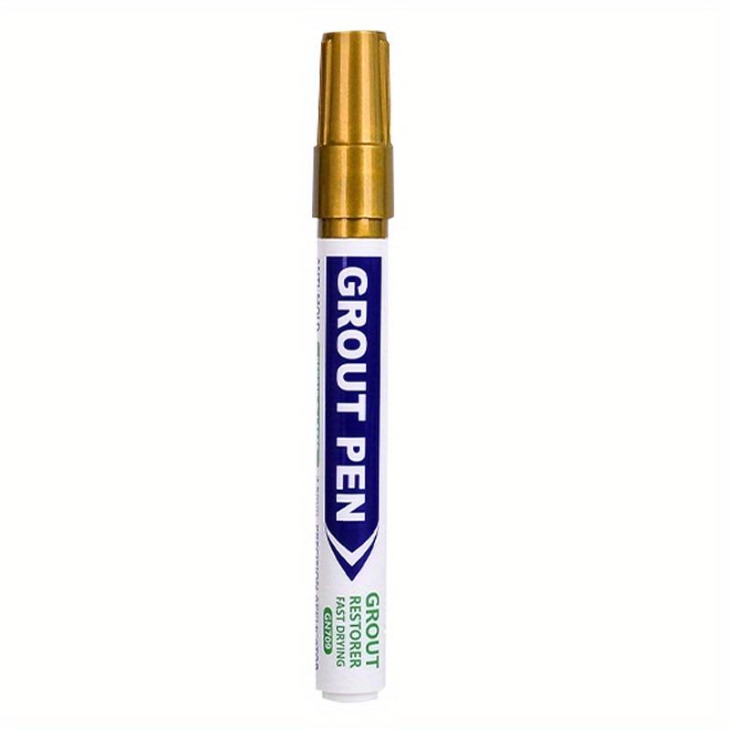 White tile grouting pen