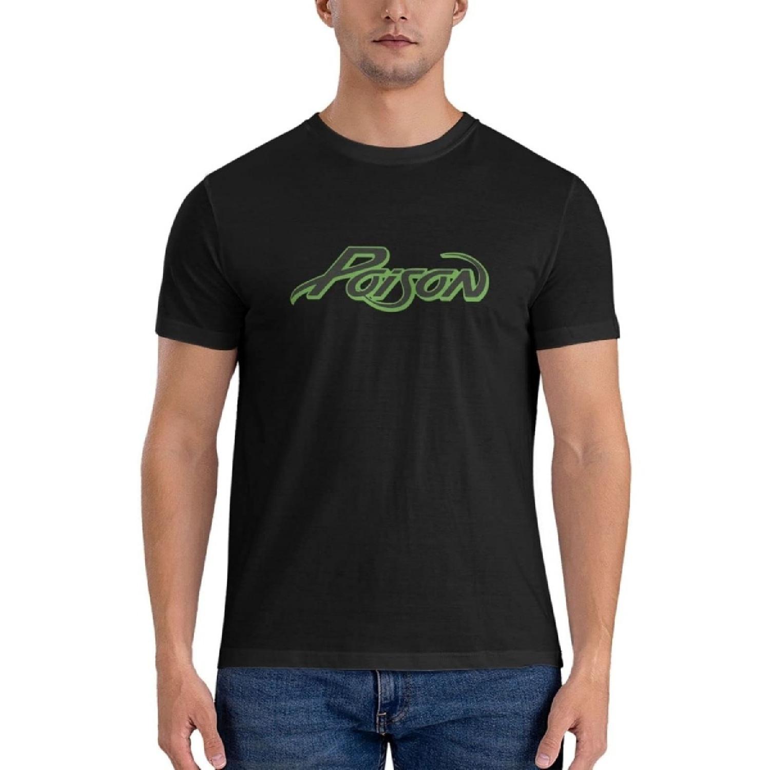 

SAEBEL Men s Short Sleeve T-Shirt Poison Old School Rock and Roll Cotton Crewneck Sport Tee Mens Workout Undershirt XXXXXL різнокольоровий