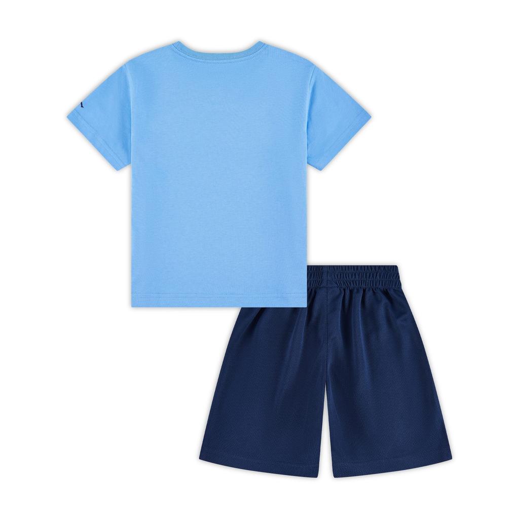 Jordan Casual Sports Suit 23 Soft Letter Crew Neck Short Sleeve T-Shirt Comfortable Versatile Breathable Shorts Kids Suit Deep-Navy II2550-410