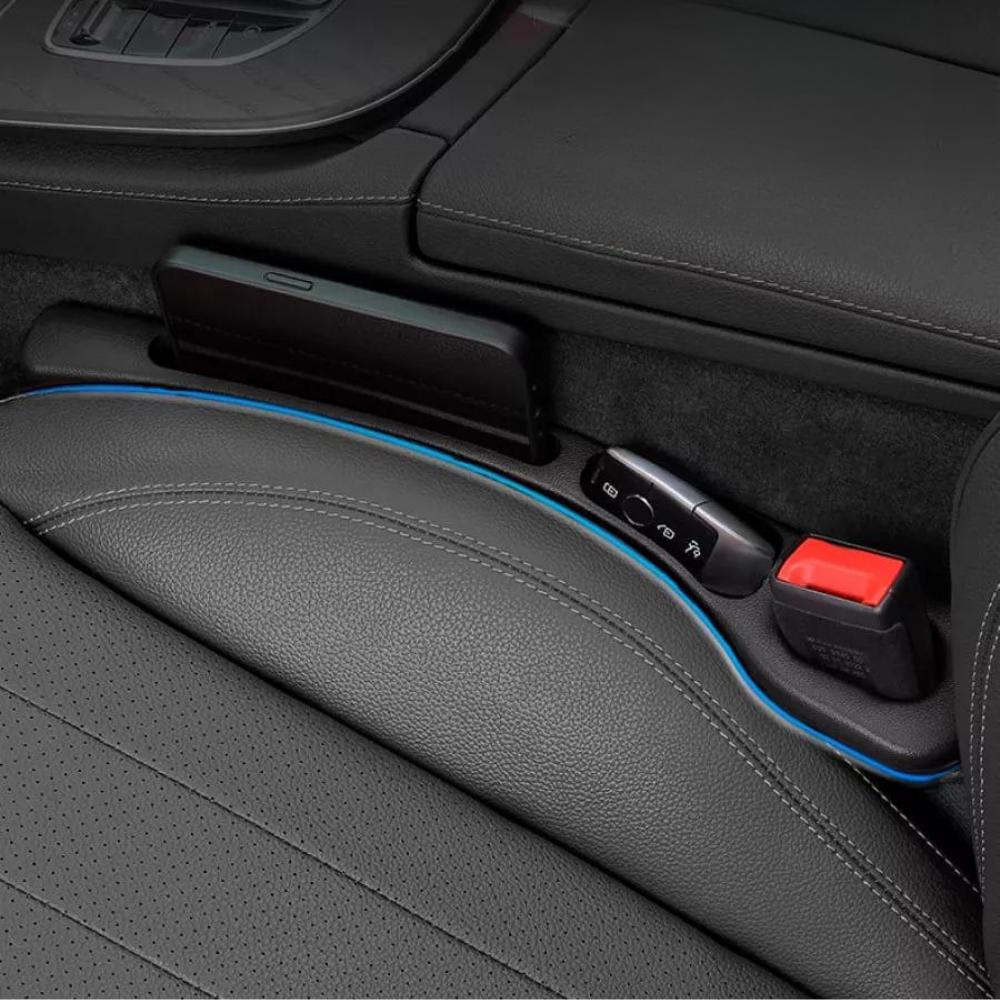 Car Seat Crevice Storage Box Anti-Fall Organizer PU Leather Universal 2pcs
