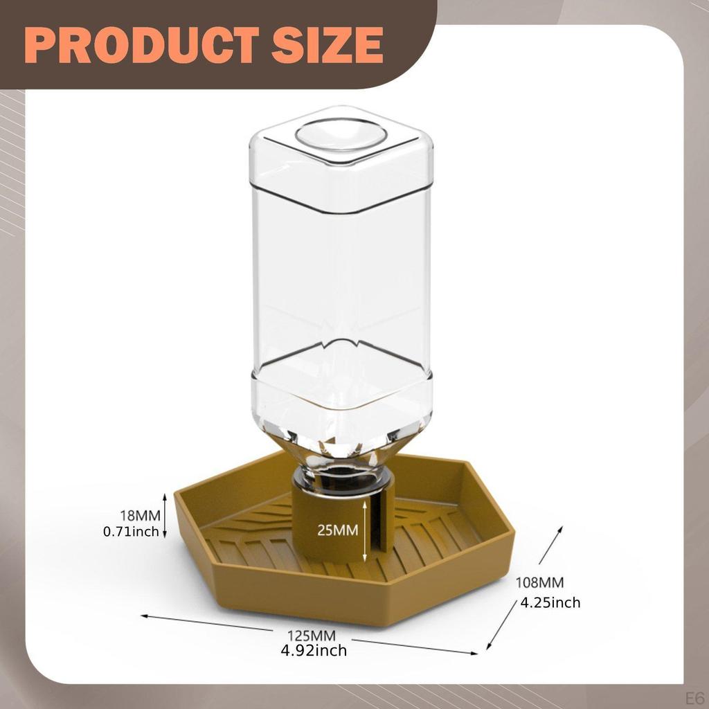 Reptile Water Feeder Automatic Dispenser Aquarium Ornament Large Waterer Terrarium Bowl for