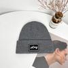 Big head circumference knitted wool hat men's winter outdoor cold and warm pullover hat simple letter bag head cold hat