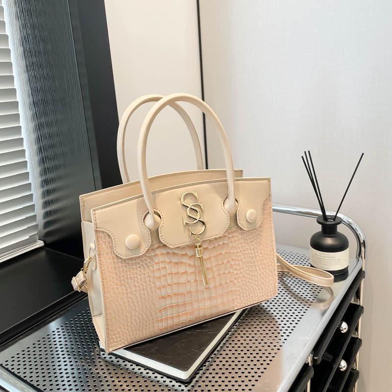 2025 Podzimní Minimalistická Retro Crossbody Taška přes Rameno s Krokodýlím Vzorem