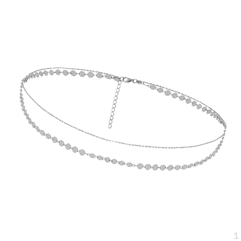 

Многослойный пояс-цепочка на талию, украшения для живота для женщин и девочек, регулируемый серебряный