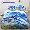 GUNDAM Pattern Bedding Set Quilt Cover Pillowcase Home Decor Gift (1 * duvet cover + 2 * pillowcase, without core)