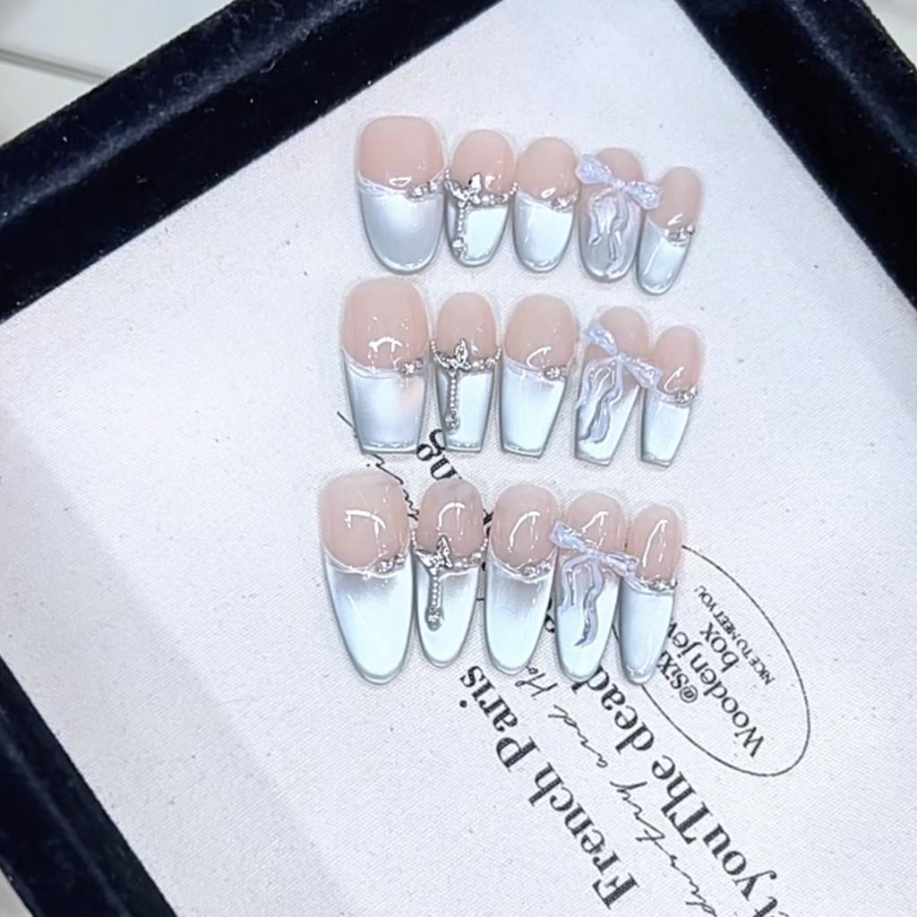 Pure Hand-wearing Armor New Style Sea Salt Elf Three-dimensional Butterfly Wear Armor Cat Eye Nail Art Patch