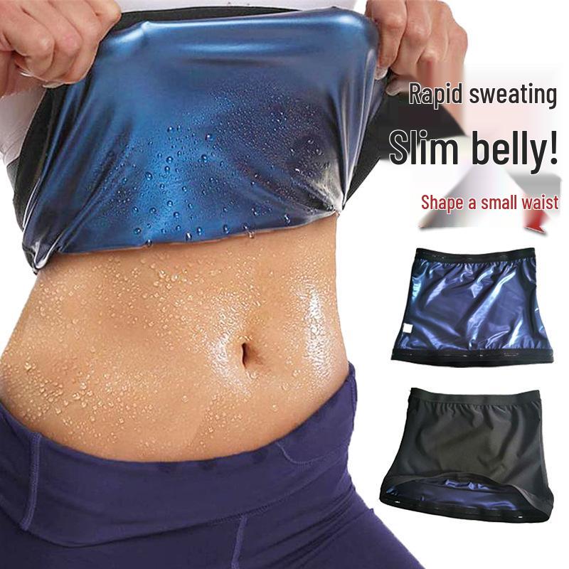 Silikon Anti-Rutsch Taillentrainer: Schweißtreibender blauer Yoga Bauchwickel & Körperformgürtel