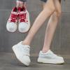 Little white shoes women's spring new thick sole heightening versatile casual shoes leather Internet celebrity comfortable sports shoes