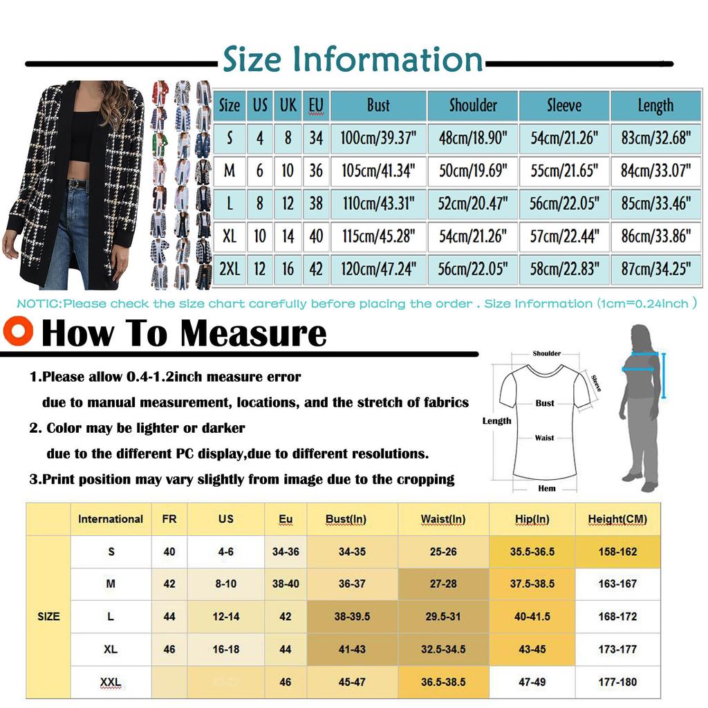 Women's Fashion  And Winter Long-Sleeved Printed Knitted Cardigan Jacket
