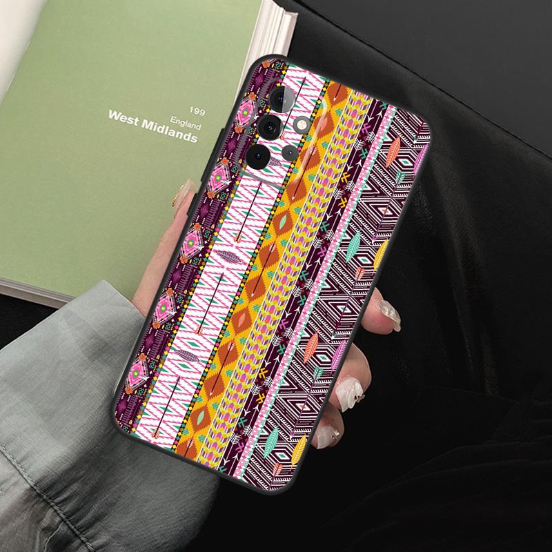 Native American Nahtlos Tribal Boho Für Samsung Galaxy A05 A06 A36 A26 A16 A54 A34 A14 A22 A32 A52 A55 A35 A15 A53 A13 A56 Hülle