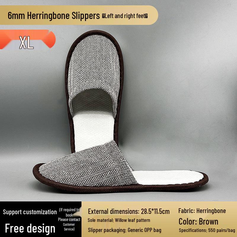 Washable Anti-Slip Hemp Cotton Linen Guest Slippers for Hotel & B&B