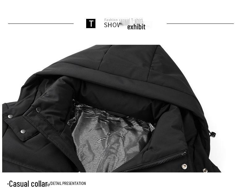 Chaqueta de plumón de pato blanco de alta capacidad de relleno para hombre, invierno 2025