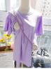 Korean Style Loose Maternity Nursing T-Shirt for Summer - Postpartum Breastfeeding Top and Skirt Set