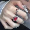 Love Zircon Thorn Ring Women'S Niche Design Sense Advanced Sense Index Finger Ring Personality Rose French Ring