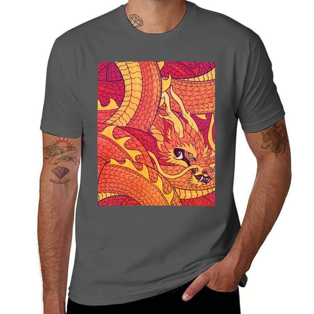 Coiled Dragon Tshirt Sporty Breathable Short Sleeve Tshirt