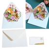 3D Flower Greeting Card Unique and Exquisite Design for Birthday Thank You Christmas New Year with Envelope Message Card