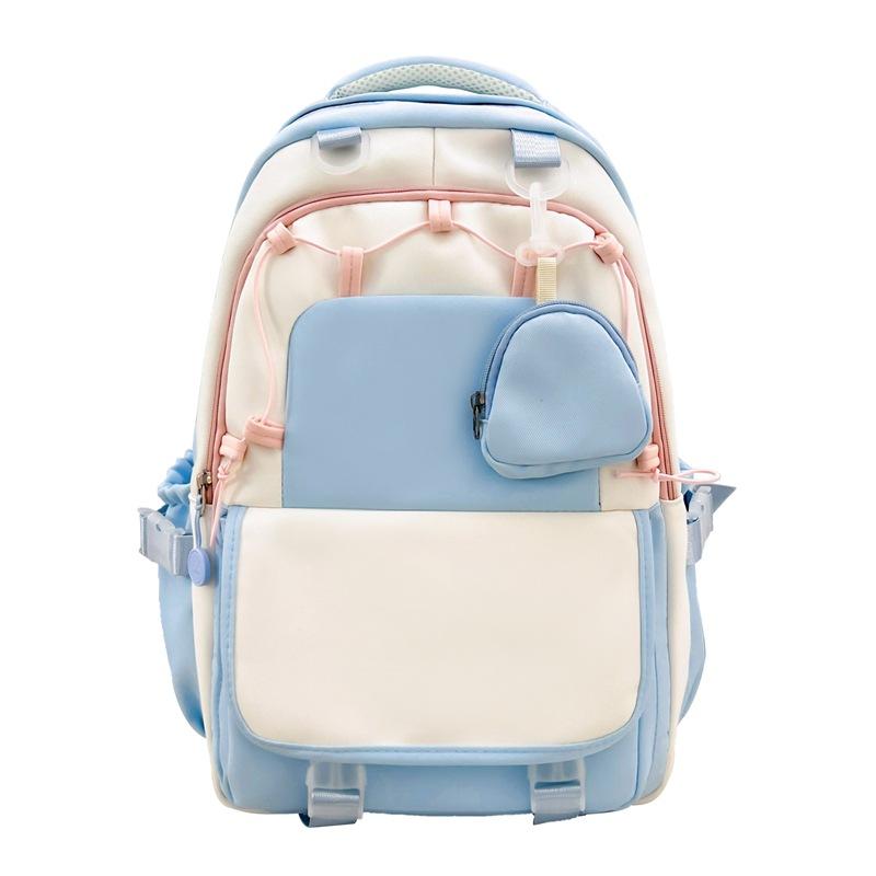 Schoolbag New Fashion Versatile Simple Shoulder Cute Backpack Lightweight Trend Large Capacity School Season Backpack