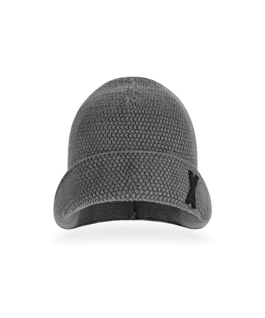 Bajal Va Patch Wide Brim Knit Bucket Hat Gray