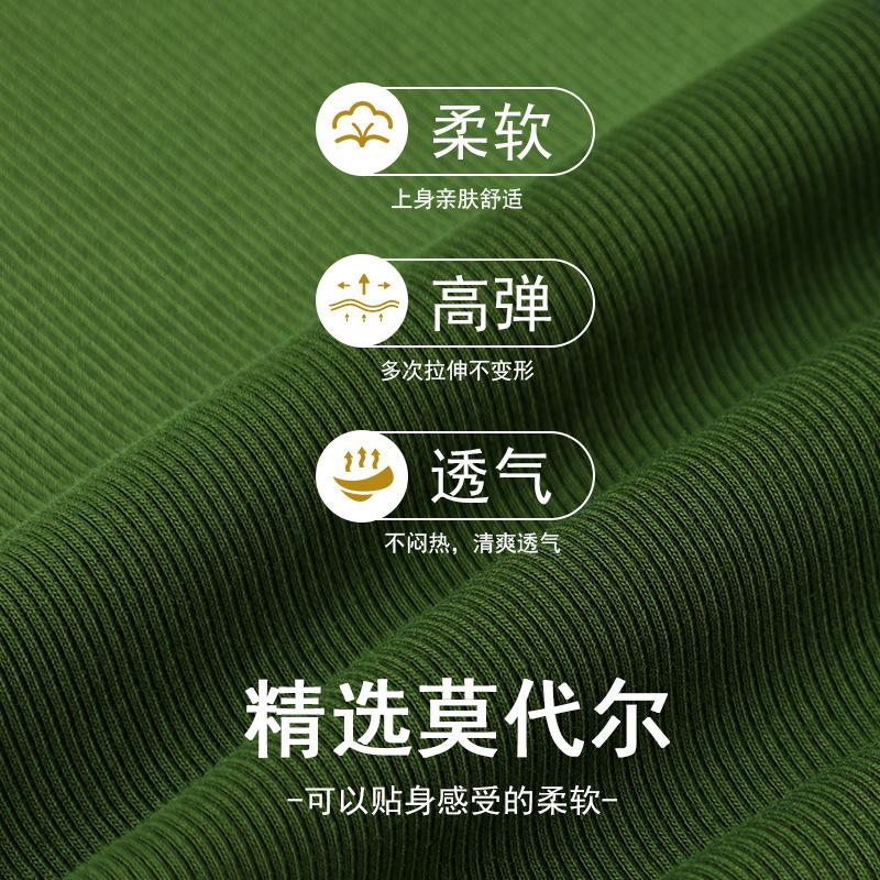 Modal Long-sleeved Women's Summer New Slim-fitting Round Neck Inner Bottoming Shirt Versatile Top