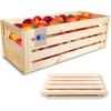 Folding Wooden Crate - CREATIVE DECO - 69x29.5x23.5 Cm - Natural - Foldable - Indoor