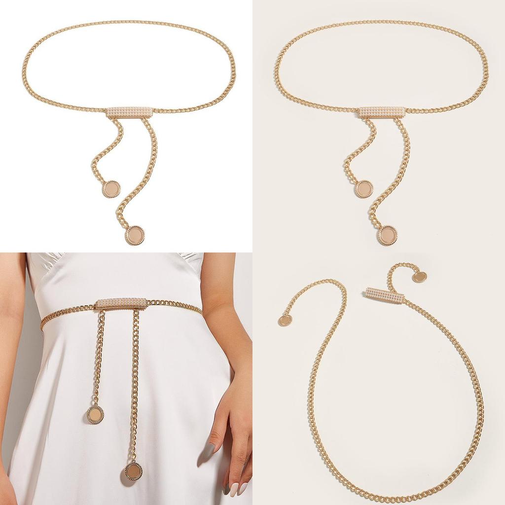 Chain Waist Metal Women With Pearl Buckle For Elegant Summer Outfits Winter