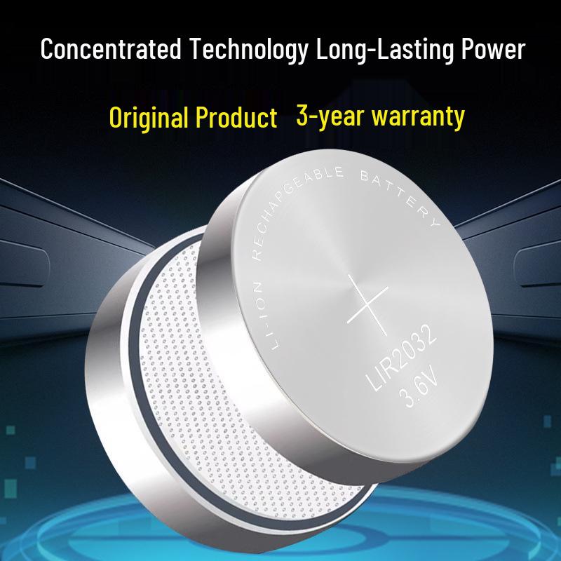 Rechargeable 3.6V LIR2032/2025/2016 Button Batteries for CR Car Key Remote Control