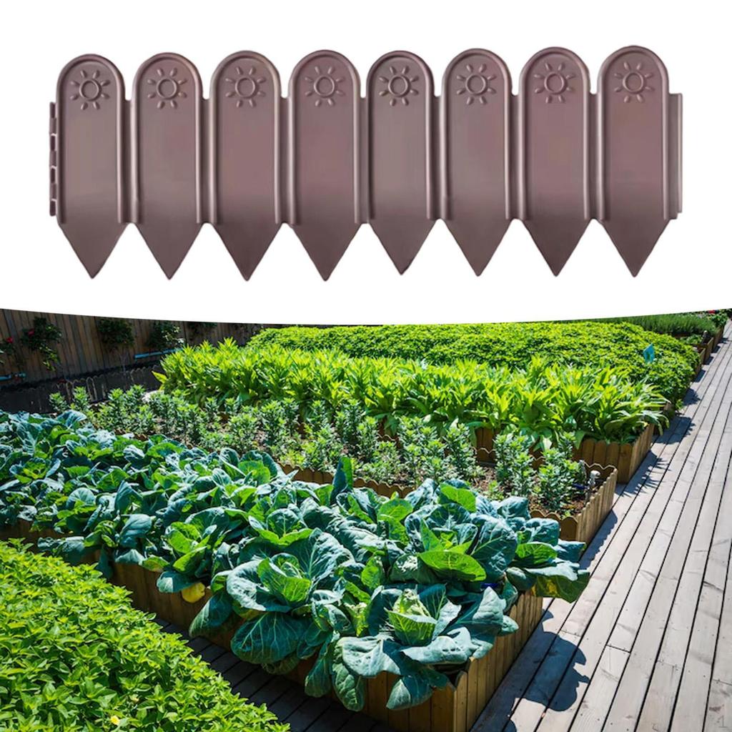 Decorative Garden Fence with Stake, Removable, Waterproof, Lightweight, Edging for Flower Beds,