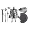 Action Figure Multi-Jointed Multi-Jointed Medieval Knight Full Body Model Flexible Statue Movable Figurine with 360 Degree