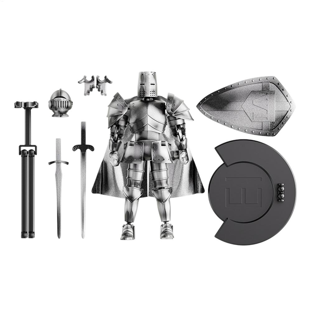 Action Figure Multi-Jointed Multi-Jointed Medieval Knight Full Body Model Flexible Statue Movable Figurine with 360 Degree