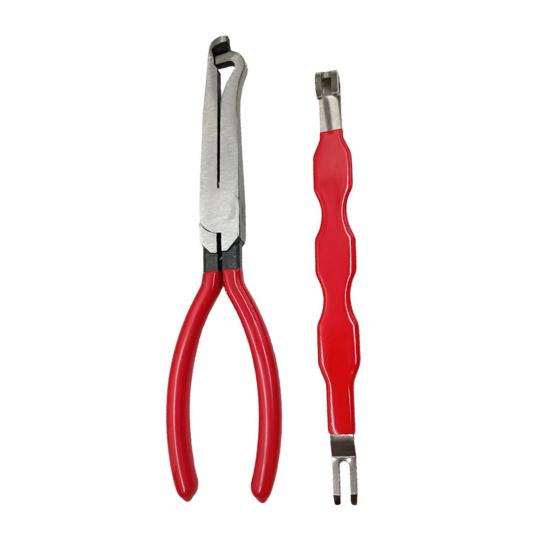 

Wire Strippers Automotive Electrical Terminal Connector Separator Removal Tool 2-in-1 Straight Bent Head Disconnect Pliers B