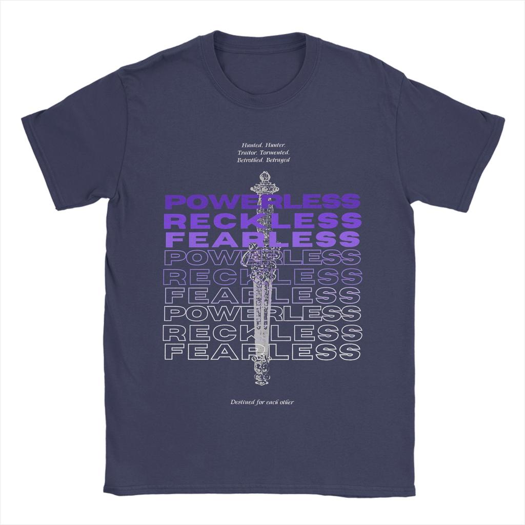 Unique Powerless Reckless Fearless  TShirts for Men Crew Neck 100 Cotton T Shirt Kai Azer Short Sleeve Tees Plus Size Tops