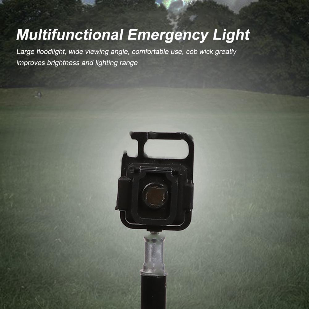 Pocket Working Light Rechargeable 500LM COB LED Pocket Flashlight Portable Mini Keychain Light Lantern Outdoor Hiking Fishing